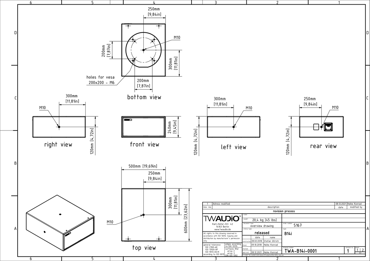 Technical drawing for B14i