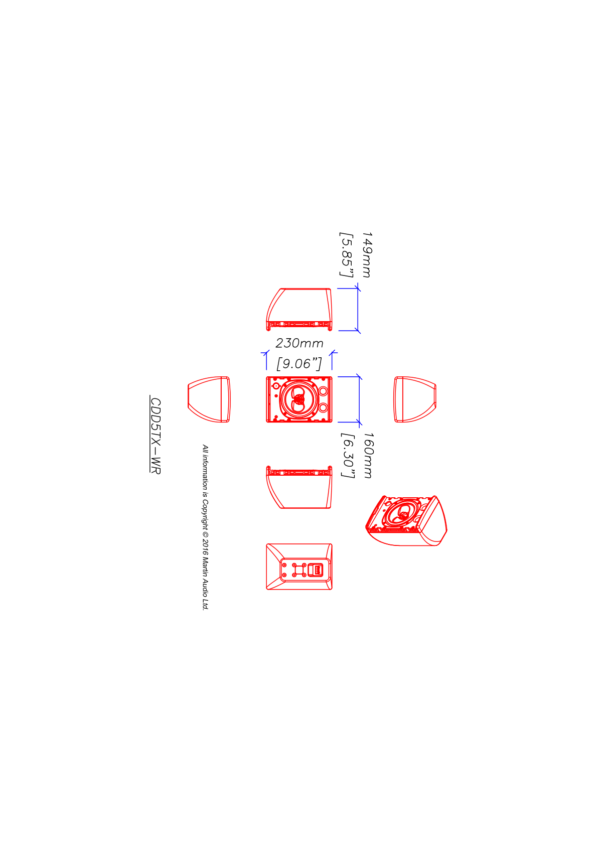 Technical drawing for CDD5BTX-WR