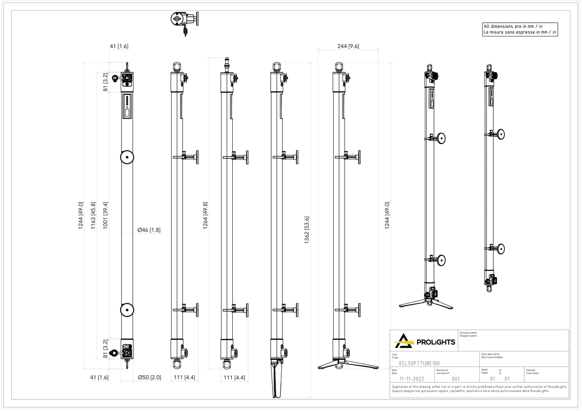 Technical drawing for EclSoft Tube100
