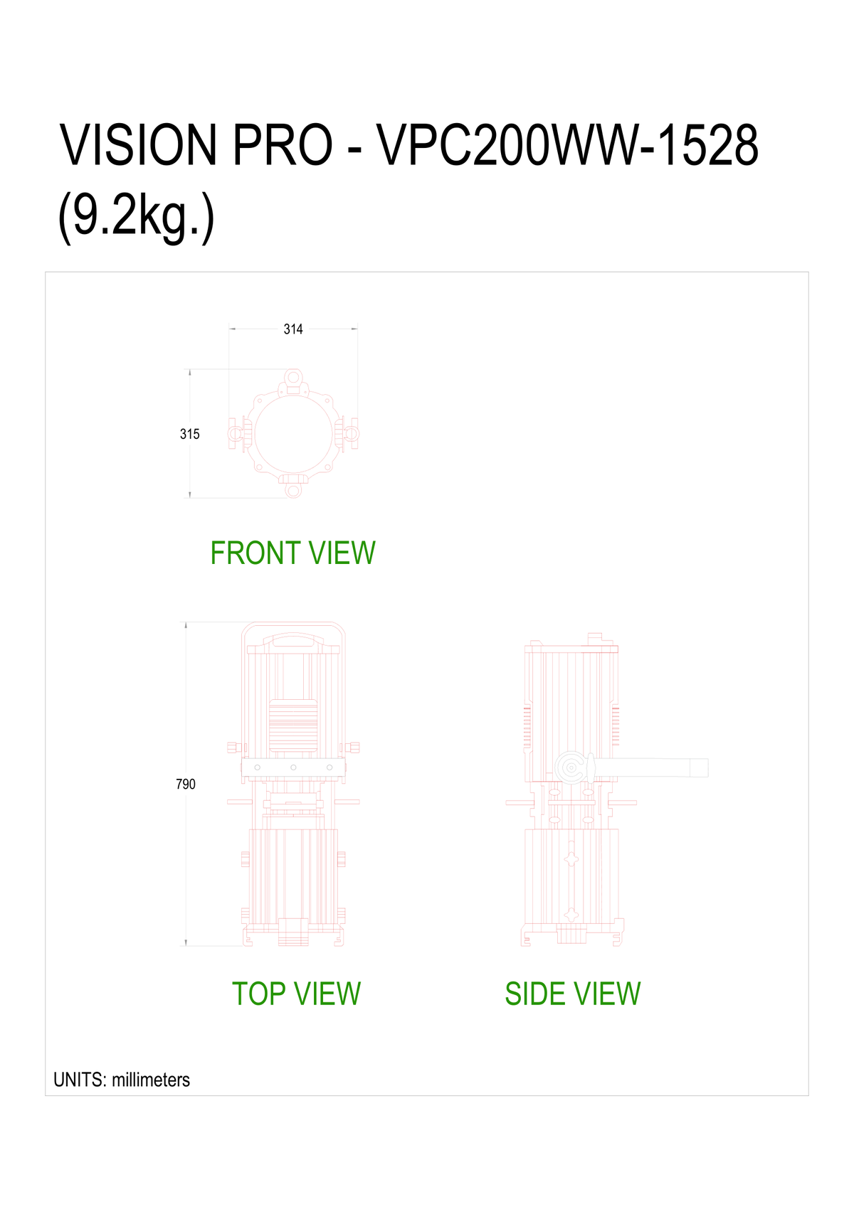 Technical drawing for VPC180RGBW-1528