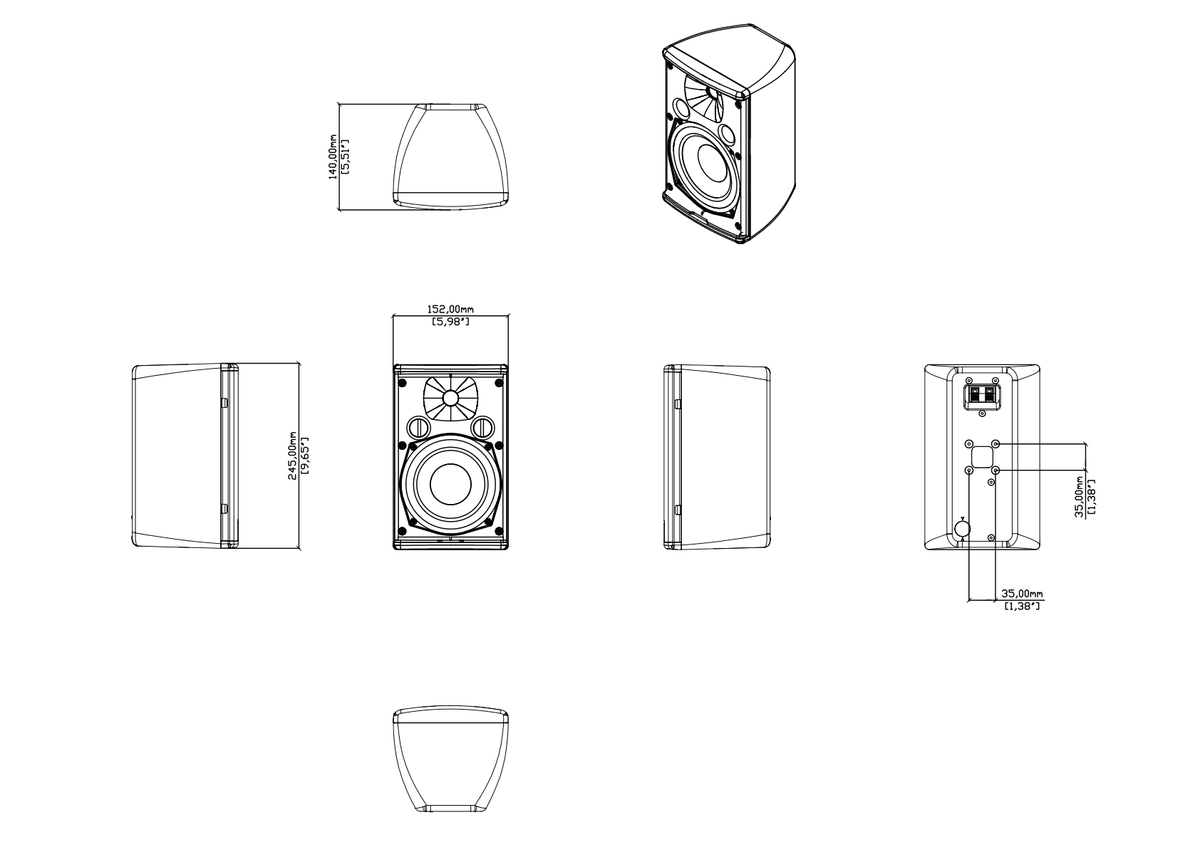 Technical drawing for A55W