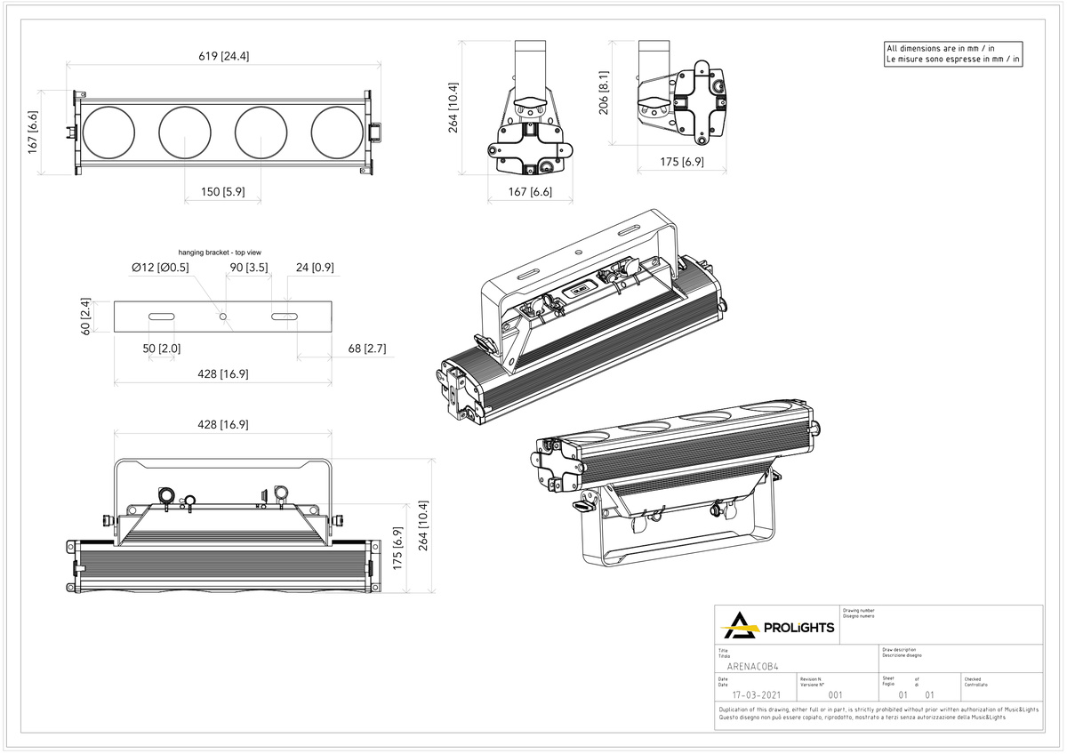 Technical drawing for ArenaCob 4FC