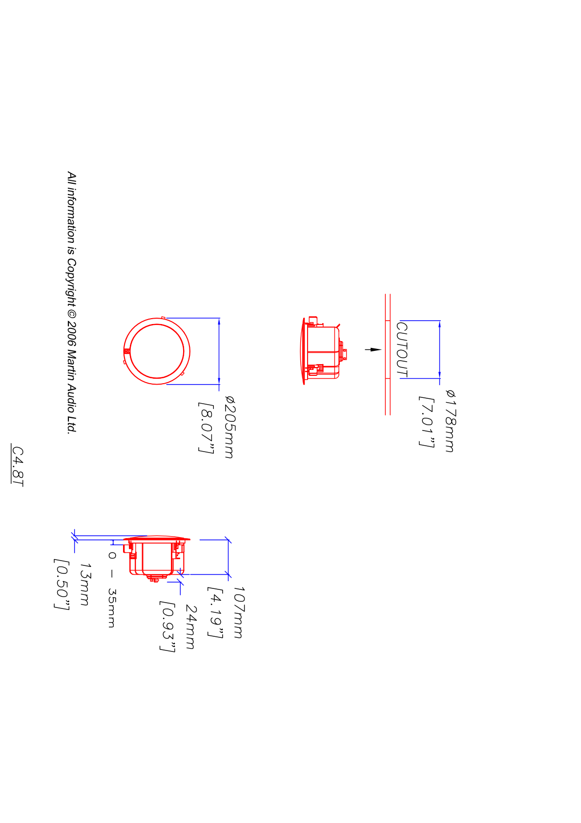 Technical drawing for C4.8T