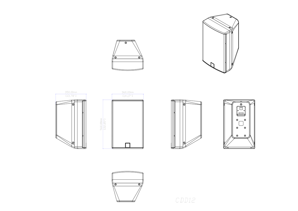 Technical drawing for CDD12B