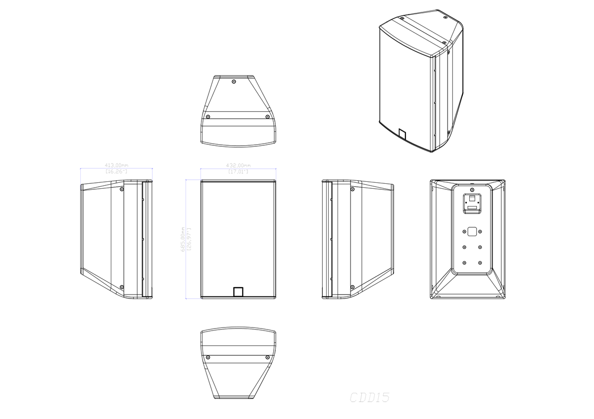 Technical drawing for CDD15B