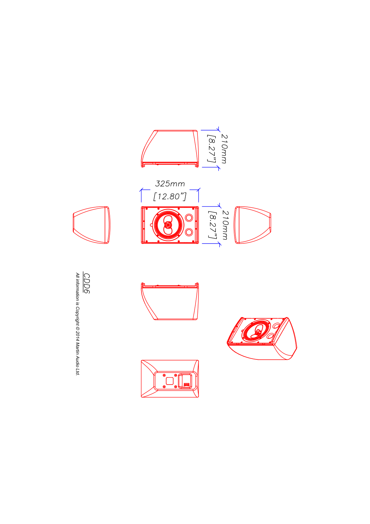 Technical drawing for CDD6W