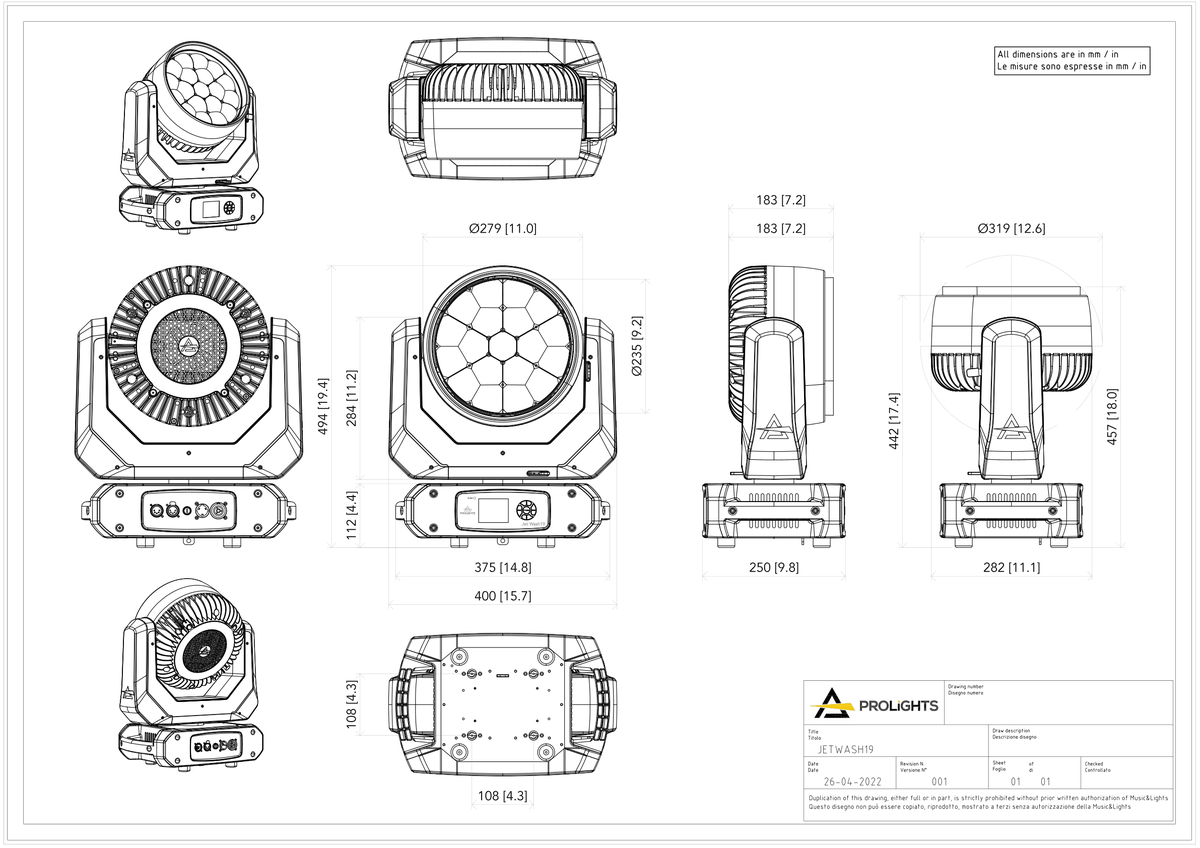 Technical drawing for Jet Wash19
