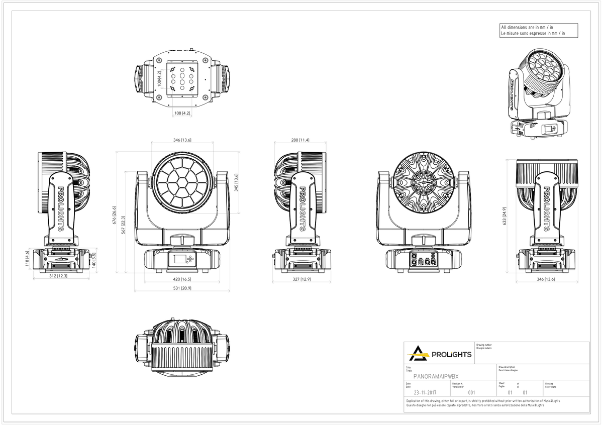 Technical drawing for PanoramaIP WBX