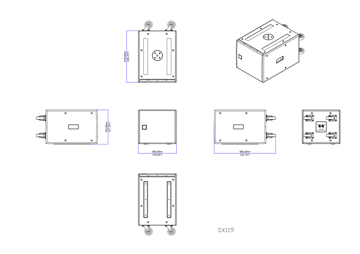 Technical drawing for SX115