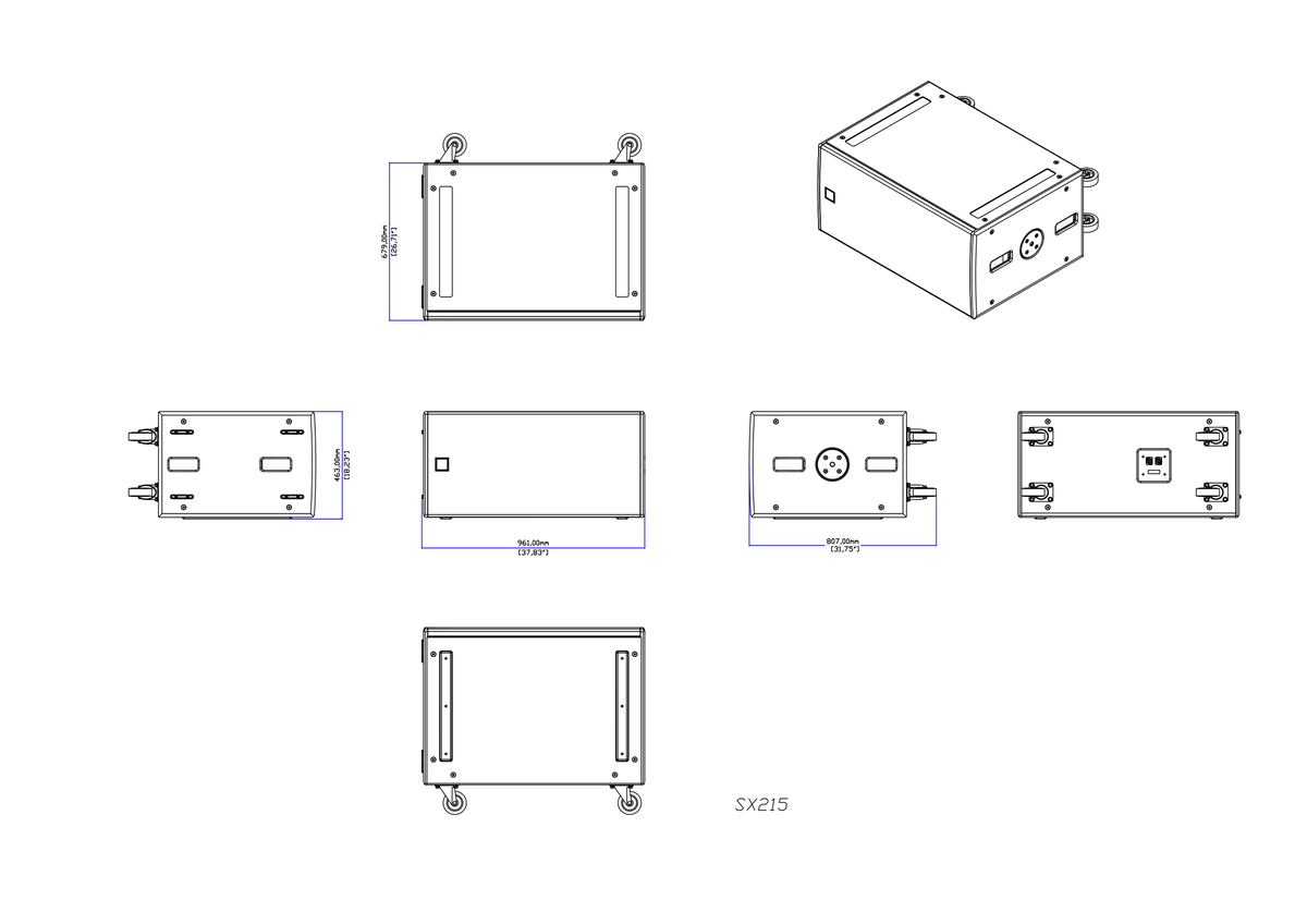 Technical drawing for SX215