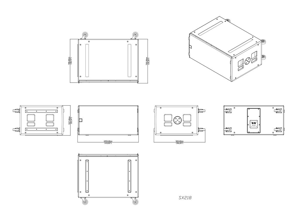 Technical drawing for SX218B