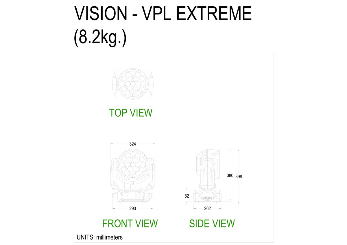Technical drawing for VPL-Extreme