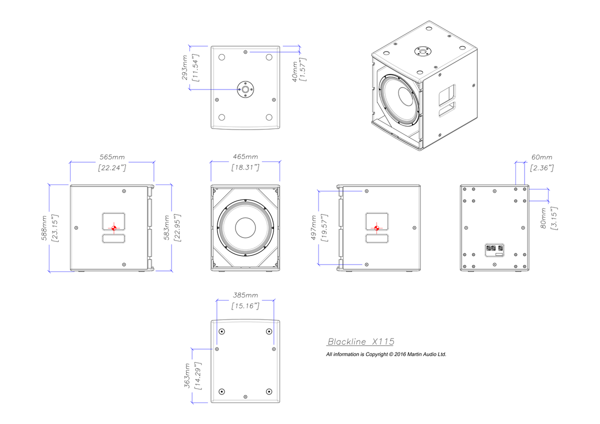Technical drawing for X115B