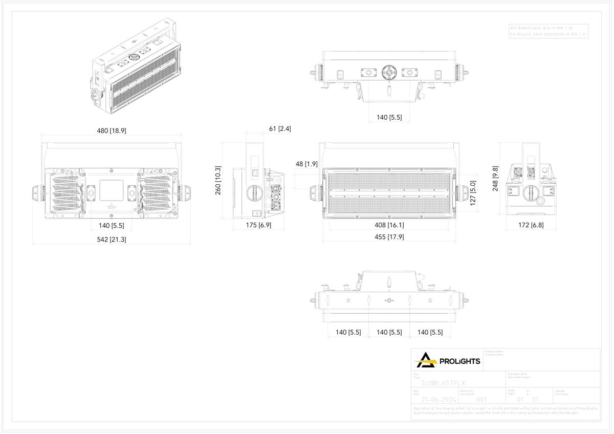 Technical drawing for Sunblast FLX