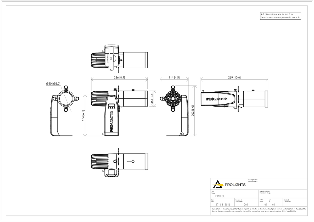 Technical drawing for EclMiniProfile