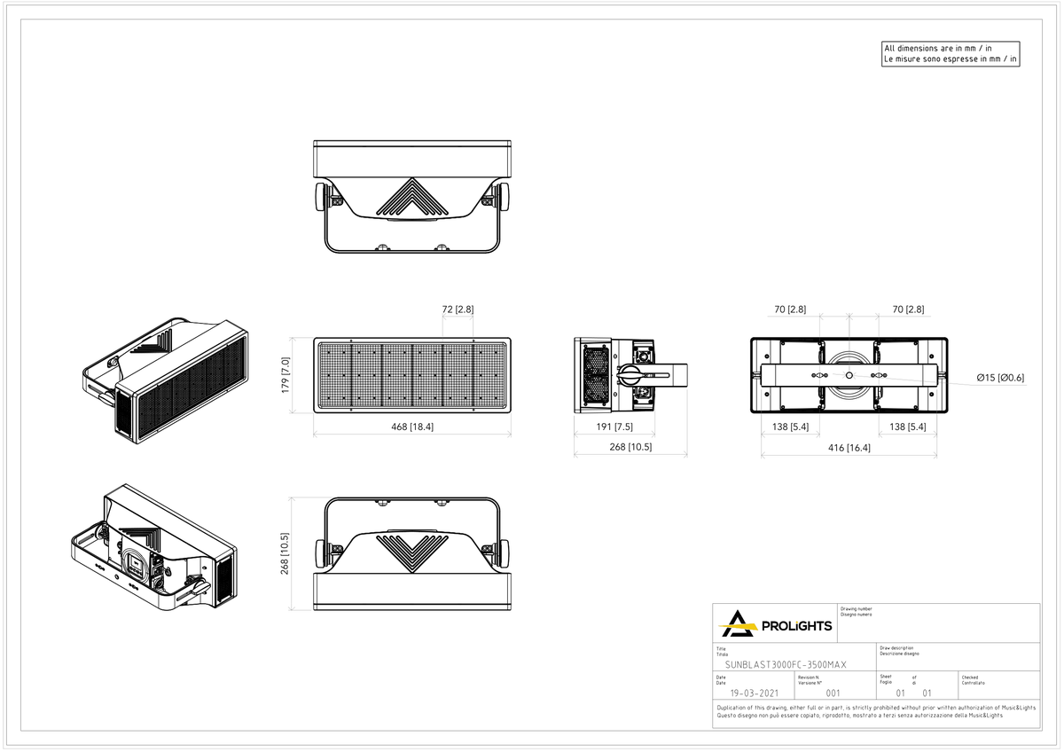 Technical drawing for SUNBLAST3000FC