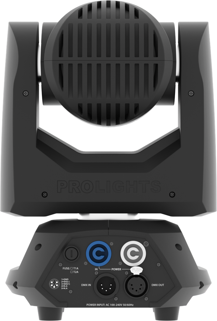 Pixie Beam 60W single source moving LED beam luminaire with continuous rotation